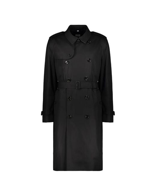 Burberry Black Double-Breasted Belted Trench Coat for men