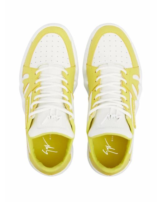 Giuseppe Zanotti Yellow Talon Mid-Top Sneakers