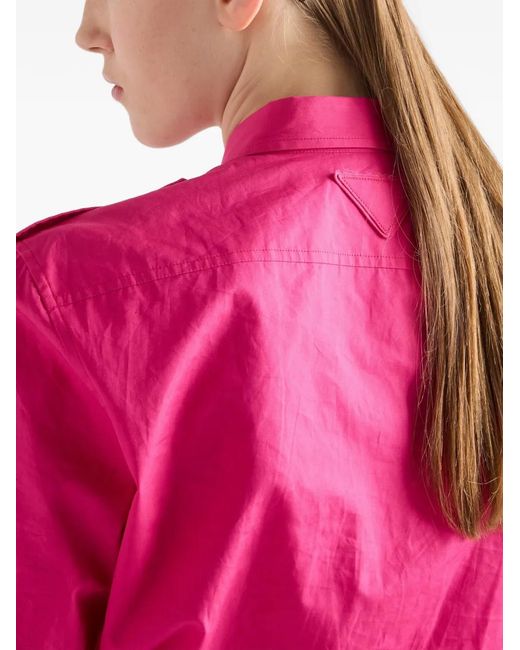 Prada Pink Cotton Poplin Shirt