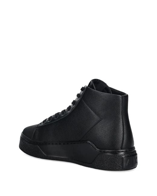 ARMANI EXCHANGE Black High-Top Sneakers for men