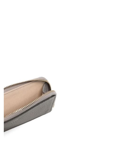 Chloé Gray Logo-Charm Wallet