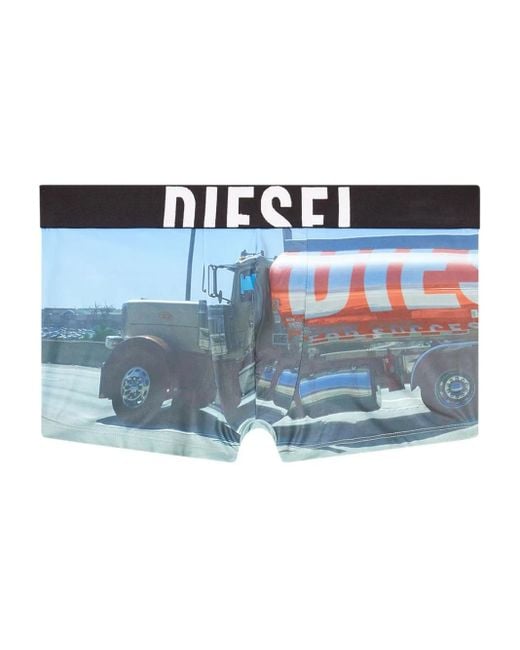 DIESEL Damien Slip Mit Truck-Print in White für Herren
