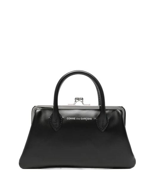 Comme des Garçons Black Logo-Print Kiss-Lock Wallet
