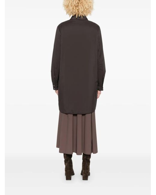 Herno Black Button-Down Flap-Pocket Shirt Coat
