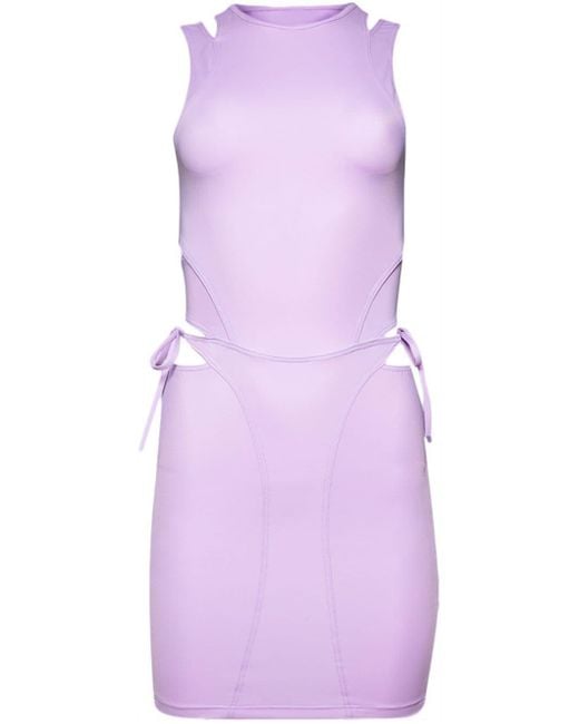 Vetements Purple Deconstructed Bikini Minidress