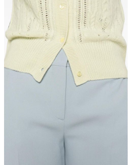 Ermanno Scervino Blue Pressed-Crease Palazzo Pants