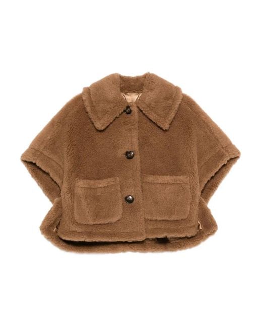Mantella Con Applicazione di Max Mara in Brown