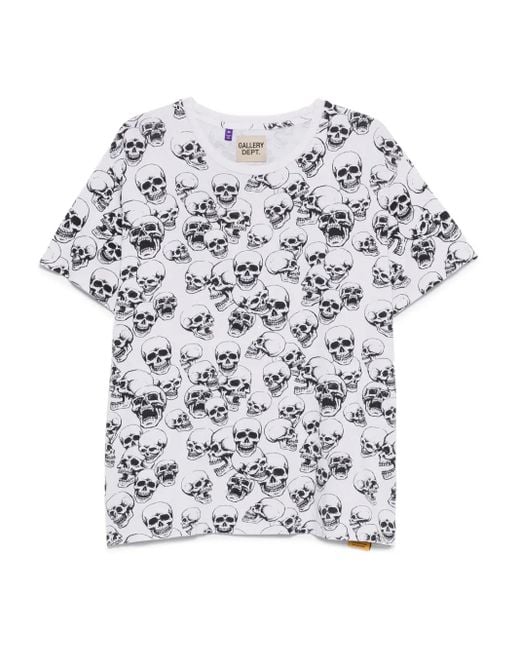 GALLERY DEPT. White Skull-Print T-Shirt