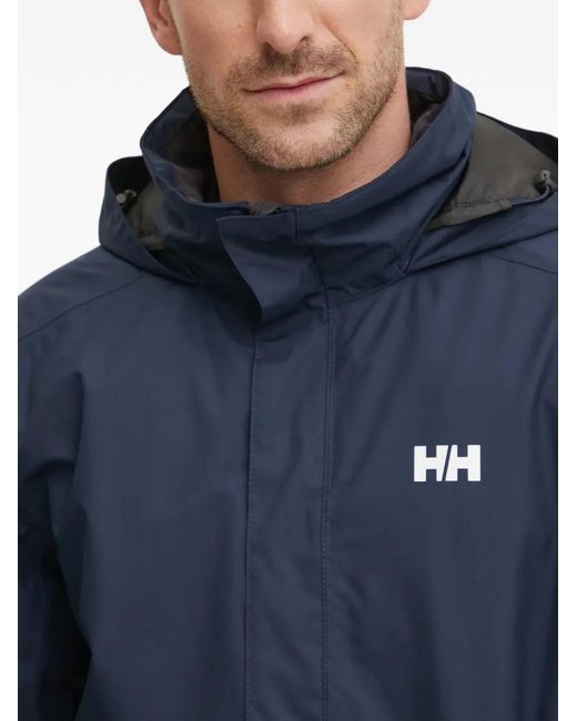 Helly Hansen Blue Logo-Detail Hooded Jacket for men