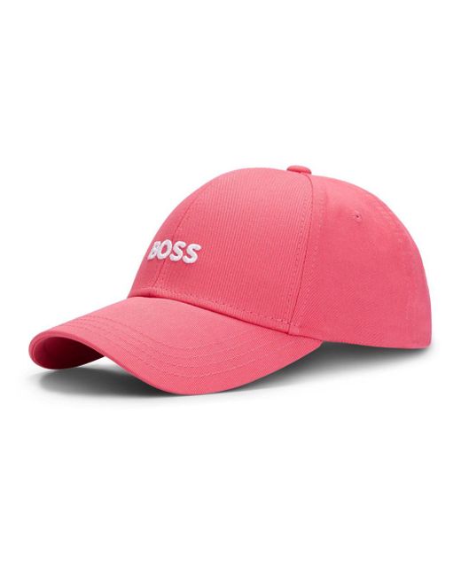 Boss Pink Logo-embroidered Baseball Cap for men