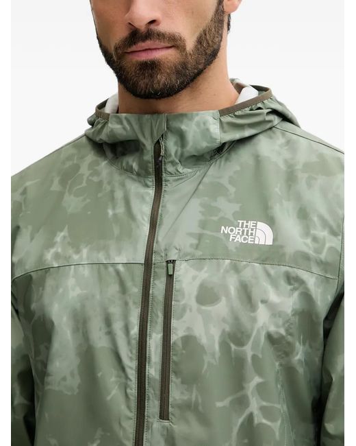 The North Face Green Higher Run Zip Hooded Jacket for men