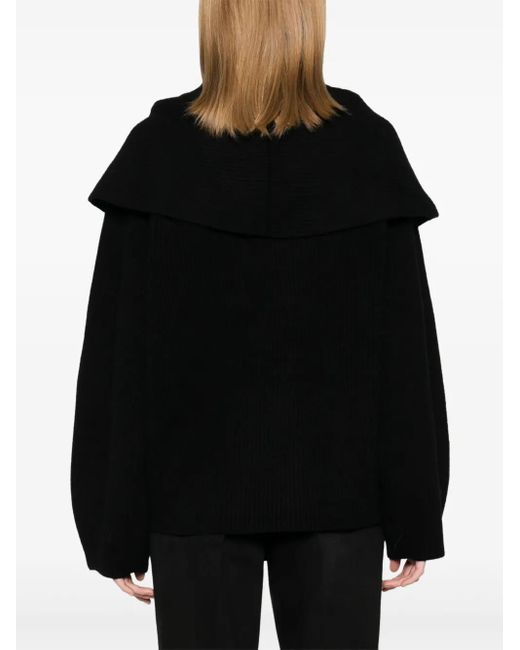 Totême  Black Shawl-Lapels Cardigan