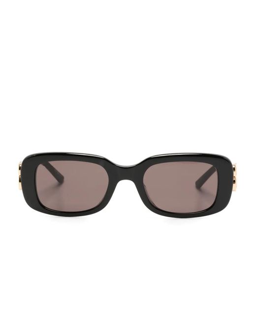 Balenciaga Black Square-Frame Sunglasses