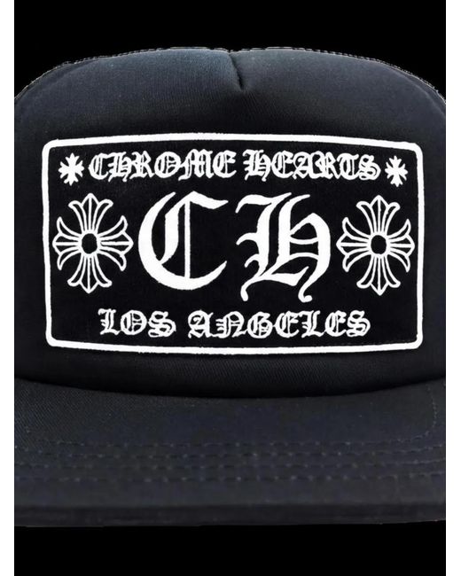 Chrome Hearts Black Logo-Embroidered Trucker Cap for men