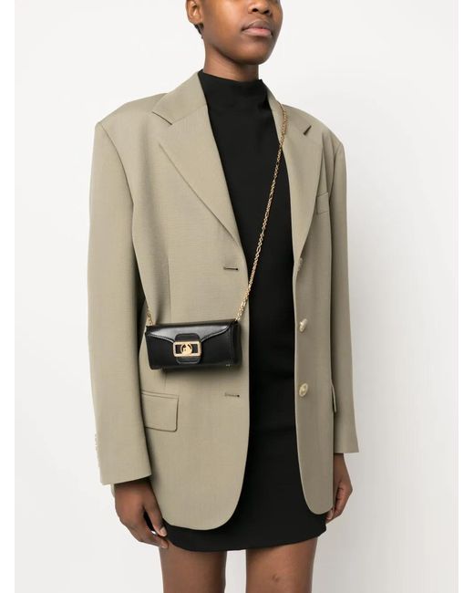 Lanvin Black Logo-Plaque Mini Bag