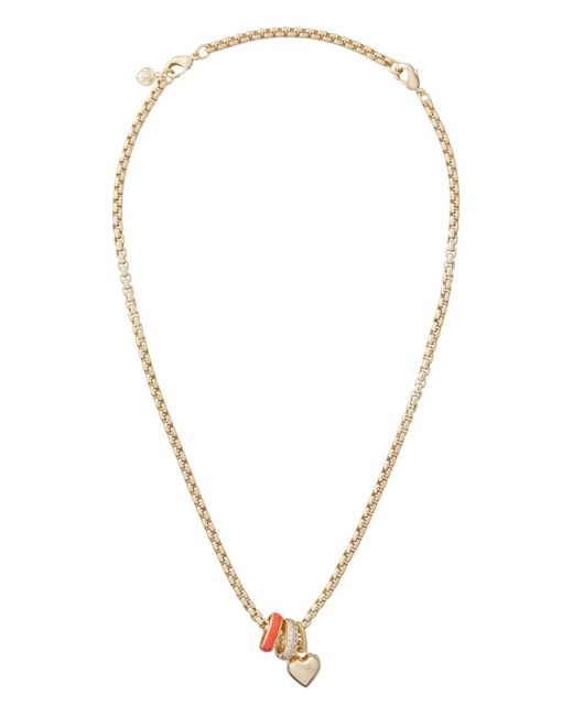 Roxanne Assoulin Metallic The Box Chain Heart-Charm Necklace