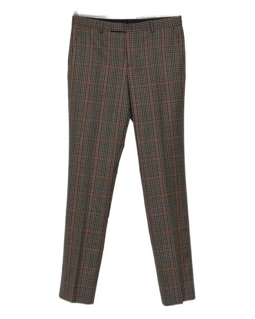Paul Smith Gray Checked Wool Trousers for men