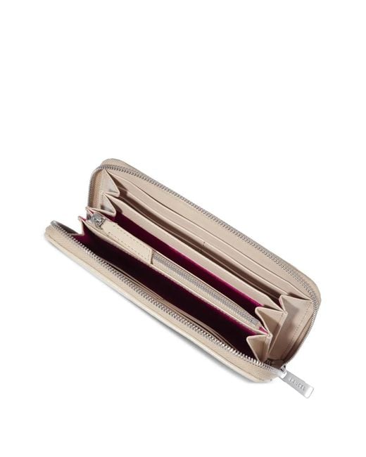 Lancel Natural Zipped Quilted Long Wallet