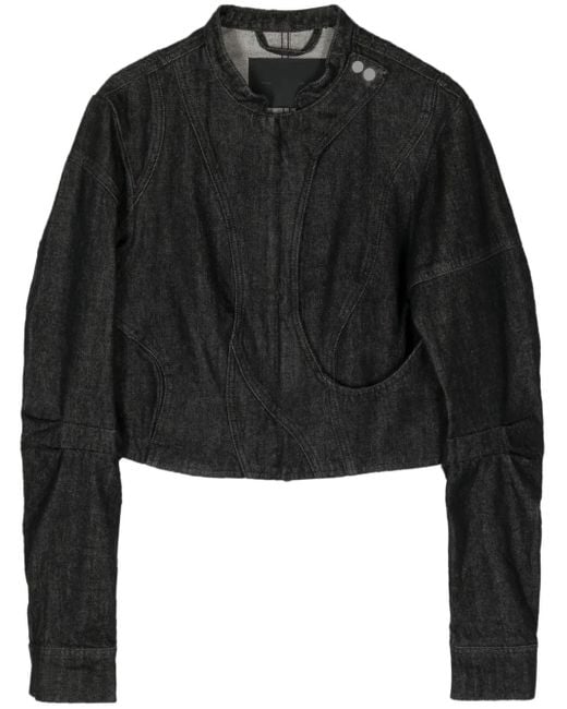 HELIOT EMIL Black Exsciccate Denim Jacket