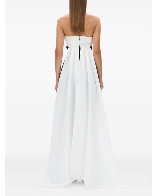 Rachel Gilbert Black Schulterfreies Odette Midikleid Mit Drapiertem Rücken