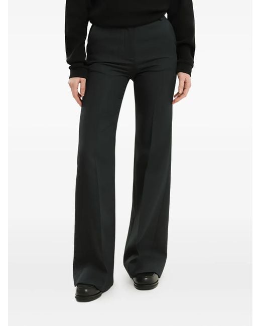 1989 STUDIO Black Cotton Flared Trousers