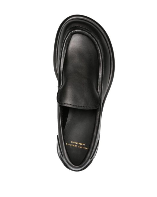 Officine Creative Black Era 009 Leather Loafers