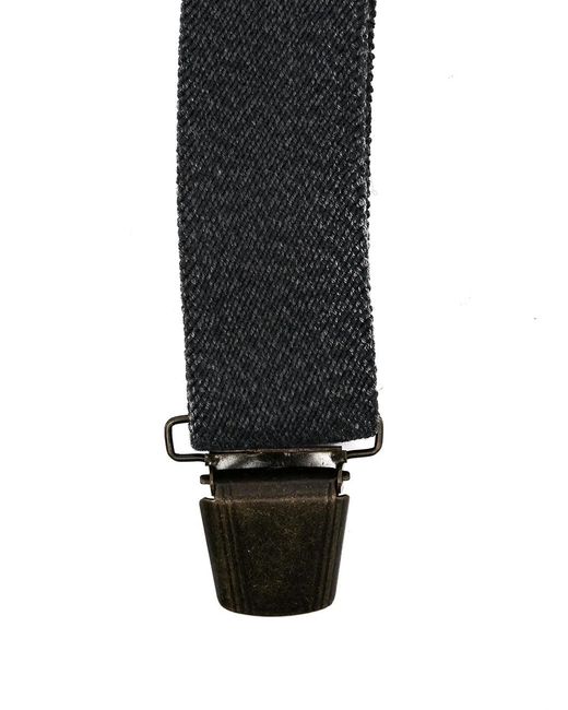 N.Peal Cashmere Black Crossover-Strap Braces for men