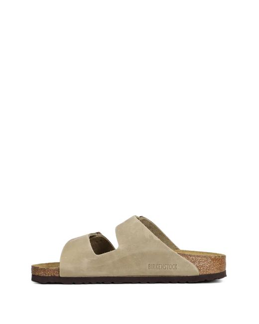 Birkenstock White Arizona Slides for men