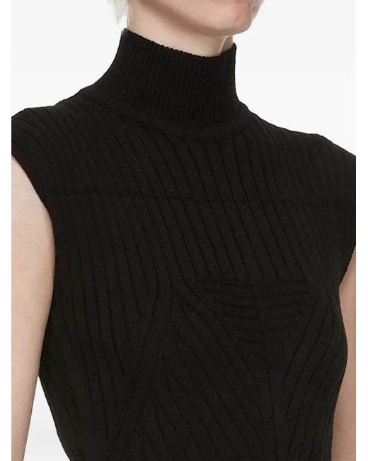 Rick Owens タートルネック リブトップ Black