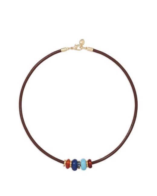 Roxanne Assoulin Metallic The Leather Stone Slider Necklace