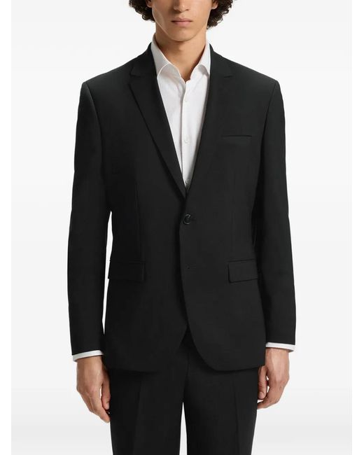 HUGO Black Single-Breasted Blazer for men