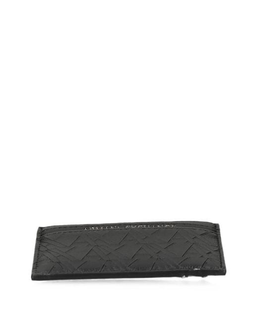 ARMANI EXCHANGE Black Logo-Embossed Card Holder