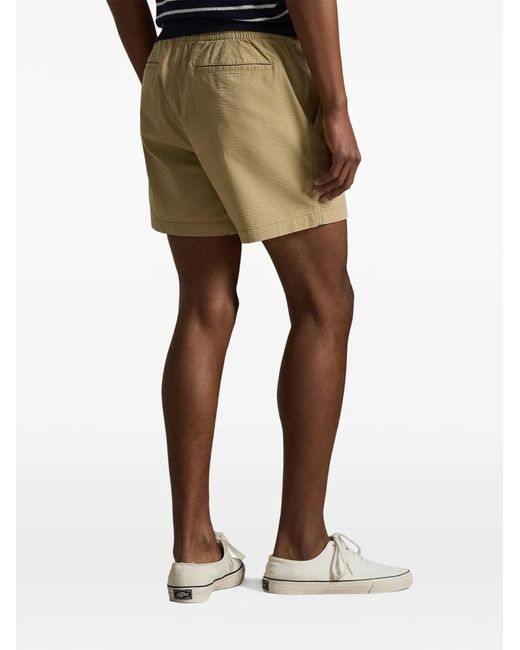 Polo Ralph Lauren Natural Logo-Embroidered Drawstring Shorts for men