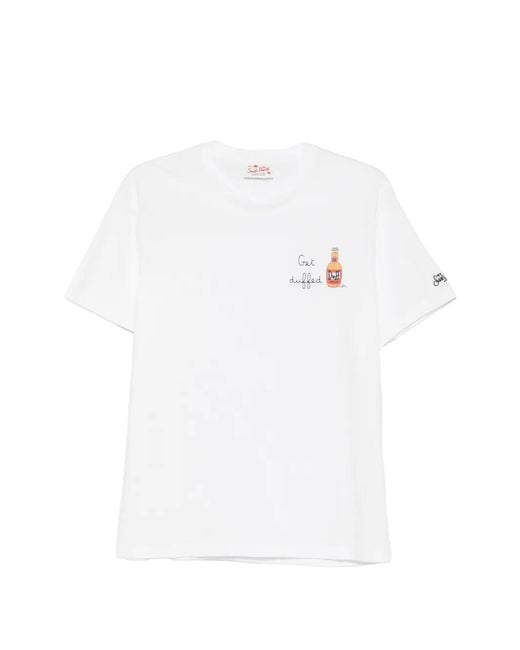 Mc2 Saint Barth White X The Simpsons Portofino Round-Neck T-Shirt for men