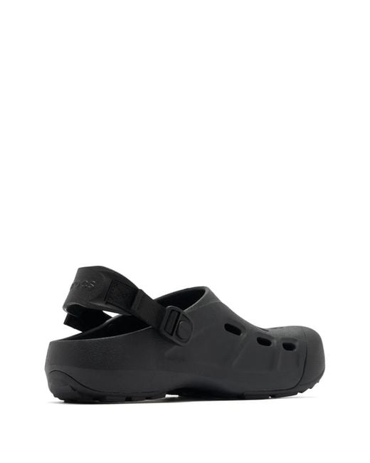 CROCSTM Black Perforated Slingback Sandals for men