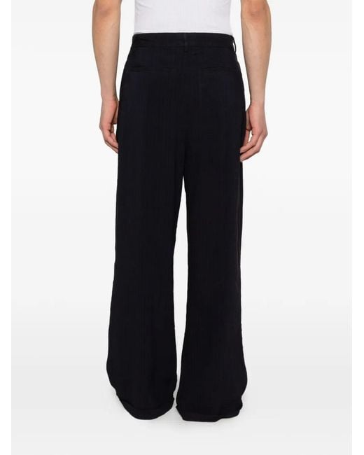 Barena Black Herringbone Trousers for men