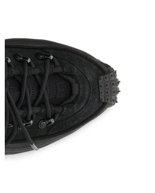 Moncler Black Trailgrip Lite3 Suede Sneakers for men