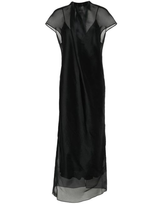 Khaite The Essie Organza Maxi-jurk in het Black
