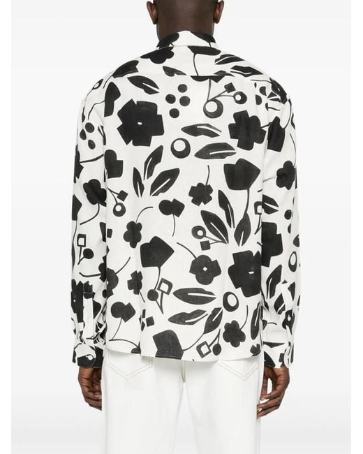 Jacquemus La Chemise Simon Linnen Overhemd in het White voor heren