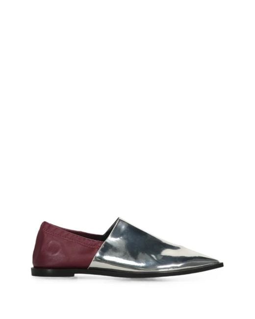 Cedric Charlier White Pointed-Toe Loafers