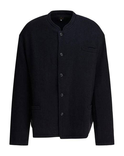 Needles Blue Button-Up Jacket for men