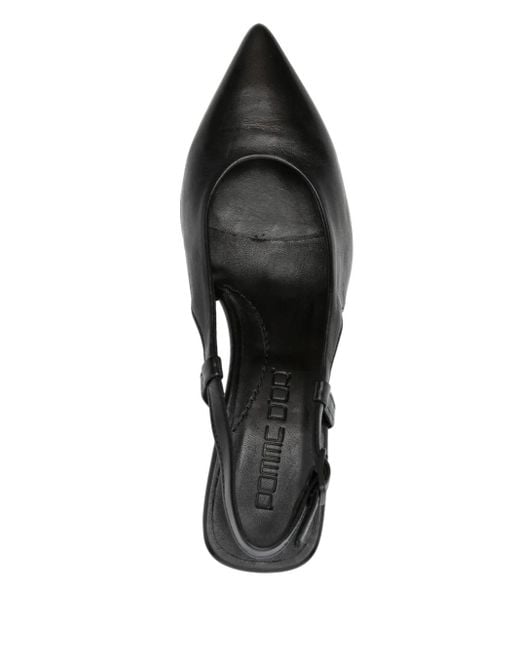 Pomme D ́Or Black 55Mm Leather Slingback Pumps