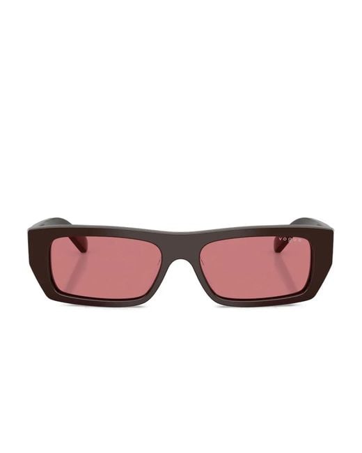 Vogue Eyewear Pink Rectangle-Frame Sunglasses