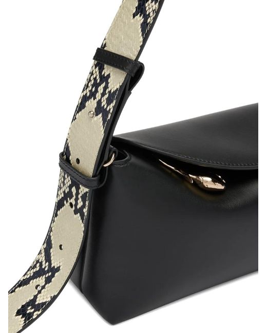 Erdem Black East West Bloom Shoulder Bag