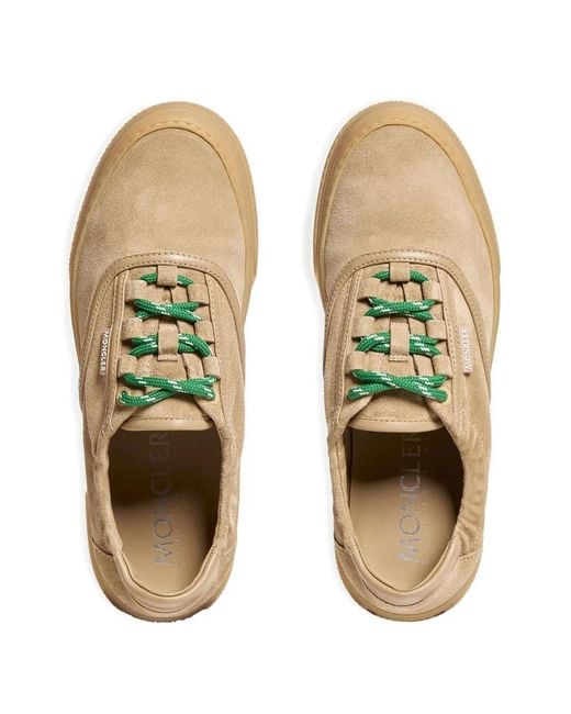 Moncler Natural Vera Lace-Up Sneakers