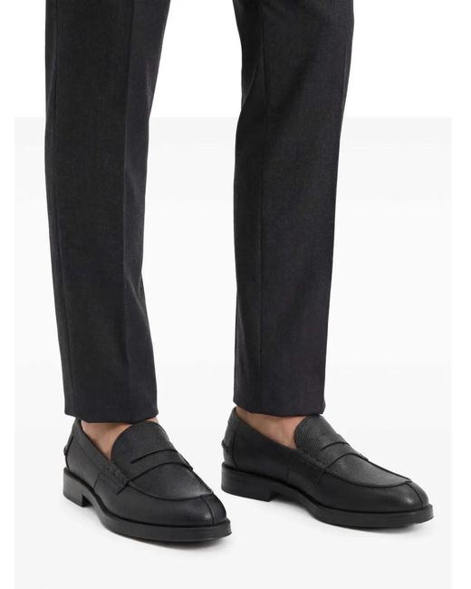 Tod's Black Flat Shoes for men
