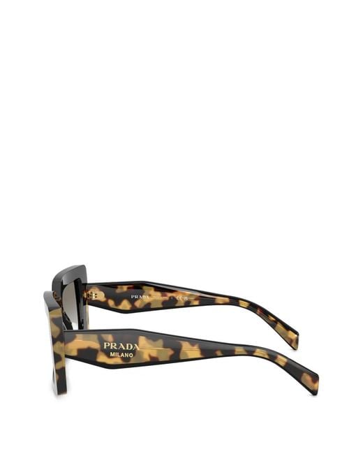 Prada Black Rectangle-Frame Sunglasses