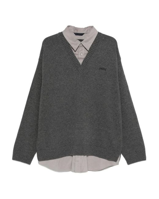 Juun.J Sweater Met Logo in het Gray voor heren
