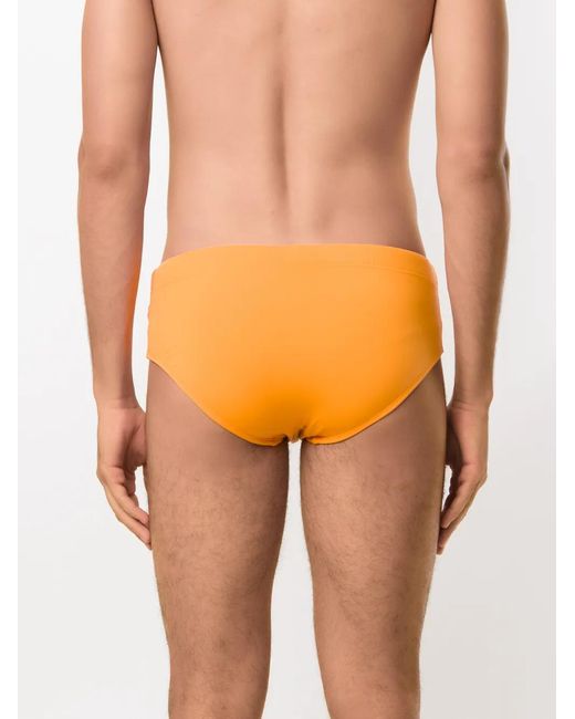 Amir Slama Orange Slip De Bain Classique for men