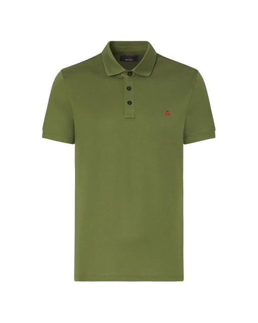 Peuterey Green Half-Button Polo Shirt for men
